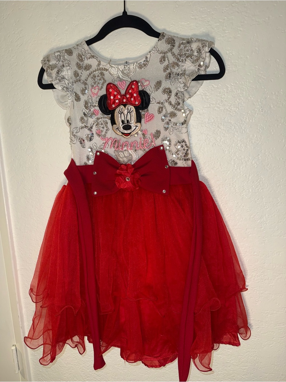 Disney Red and White Minnie Mouse Tulle Party Dress